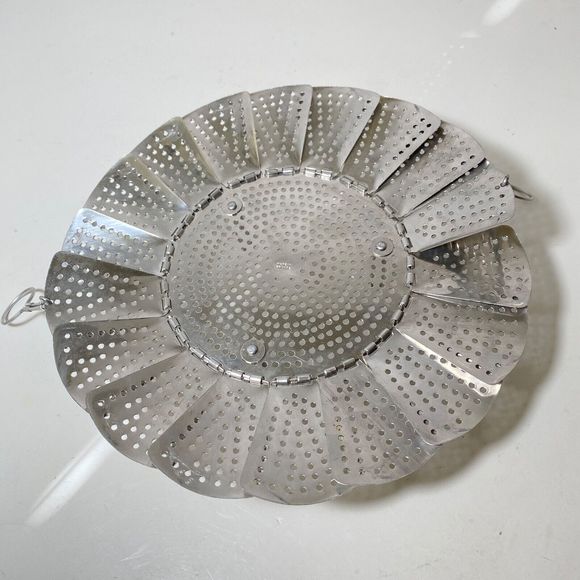 Imported Steamer FRANCE 'In Genia Satin Finish Aluminum Tarnish-Free NEW Vintage - Picture 10 of 10